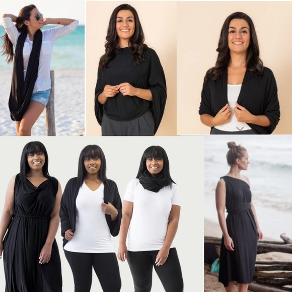 Chrysalis Cardi Petite Black Wrap Dress 